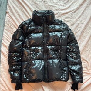 SAM. Shiny Black Puffer Jacket